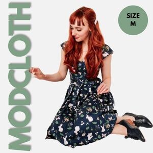 ModCloth x Collectif Follow The Rabbit Swing Dress Size M / 12 UK / 8 US